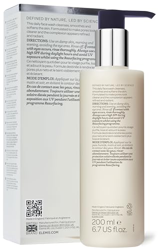 ELEMIS Dynamic Resurfacing Facial Wash, Face Cleanser to Purify, Renew and Revitalise, Enzyme Gel Facial Cleanser with Tri-Enzyme Technology, Foaming Facial Wash to Exfoliate and Cleanse, 200ml