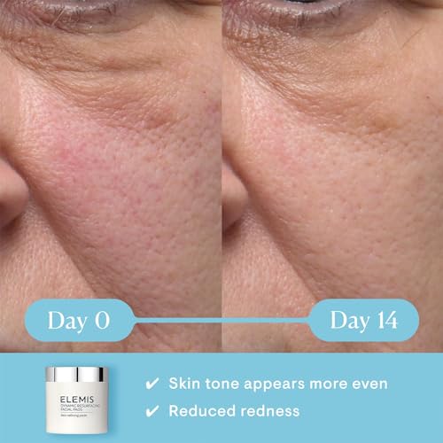 ELEMIS Dynamic Resurfacing Facial Pads, Exfoliating Face Pads with Tri-Enzyme Technology, Face Exfoliator to Smooth & Resurface, Gentle Exfoliating Pads to Encourage Skin Renewal, 60 Plastic-Free Pads