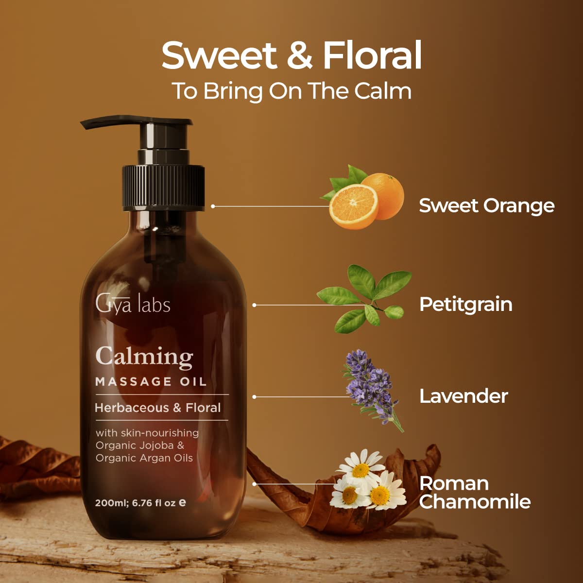 Massage Oil for Sore Muscles - Gya Labs Calming