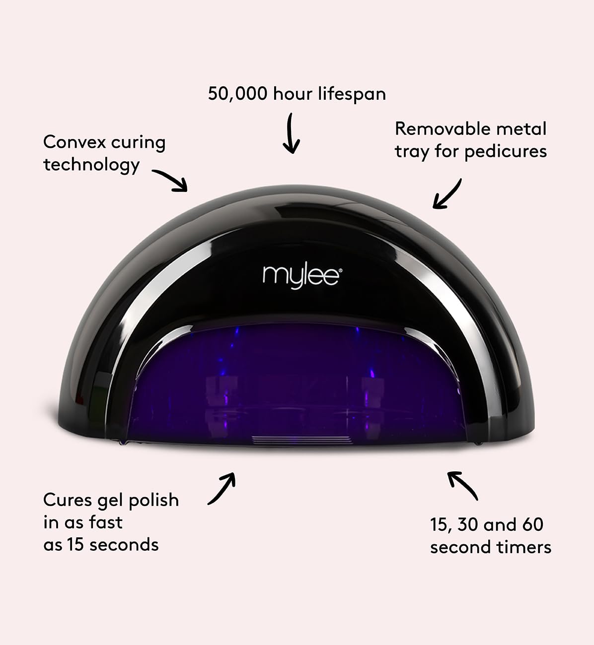Mylee Complete Professional Gel Nail Polish LED Lamp Kit,