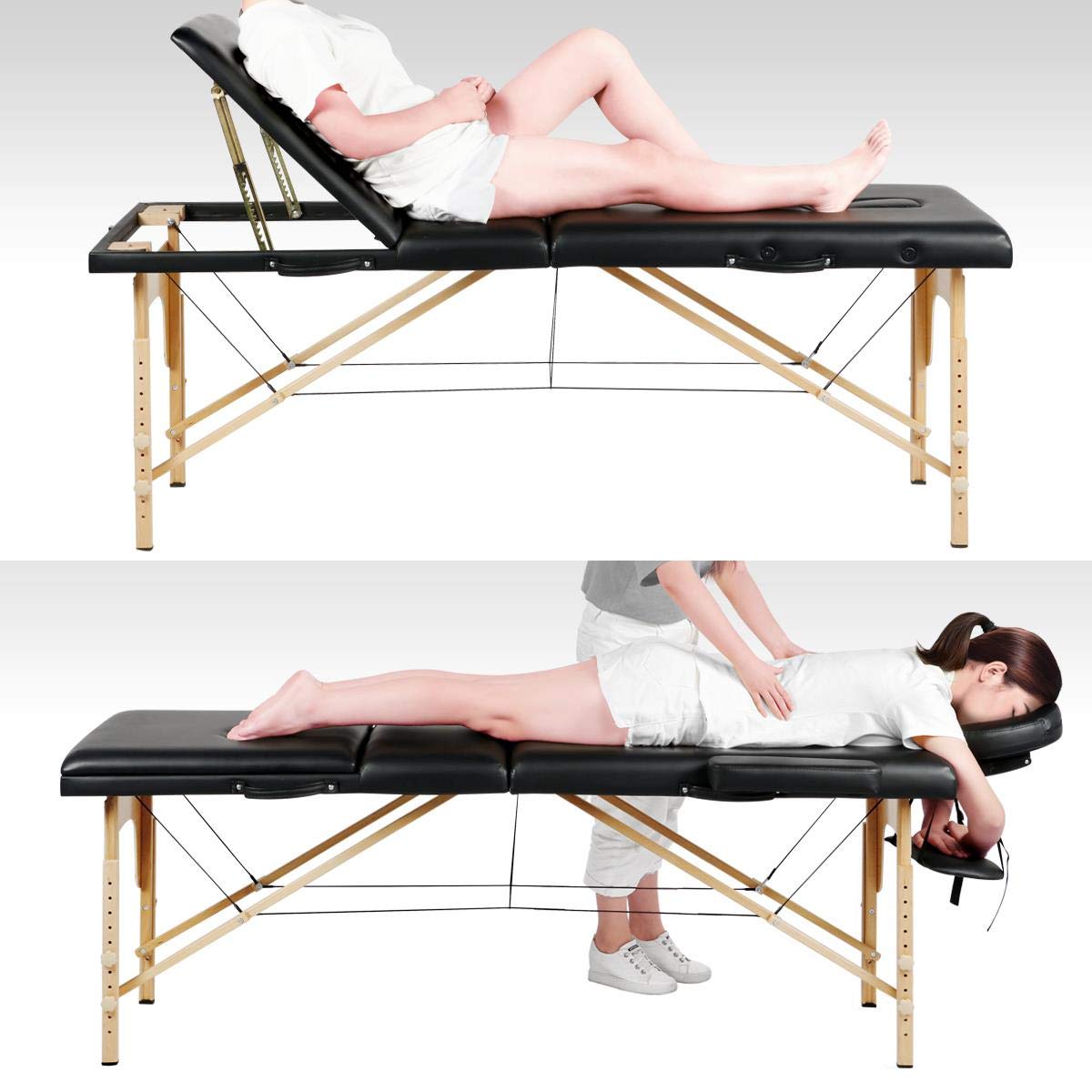 Massage Table Folding Yaheetech Portable
