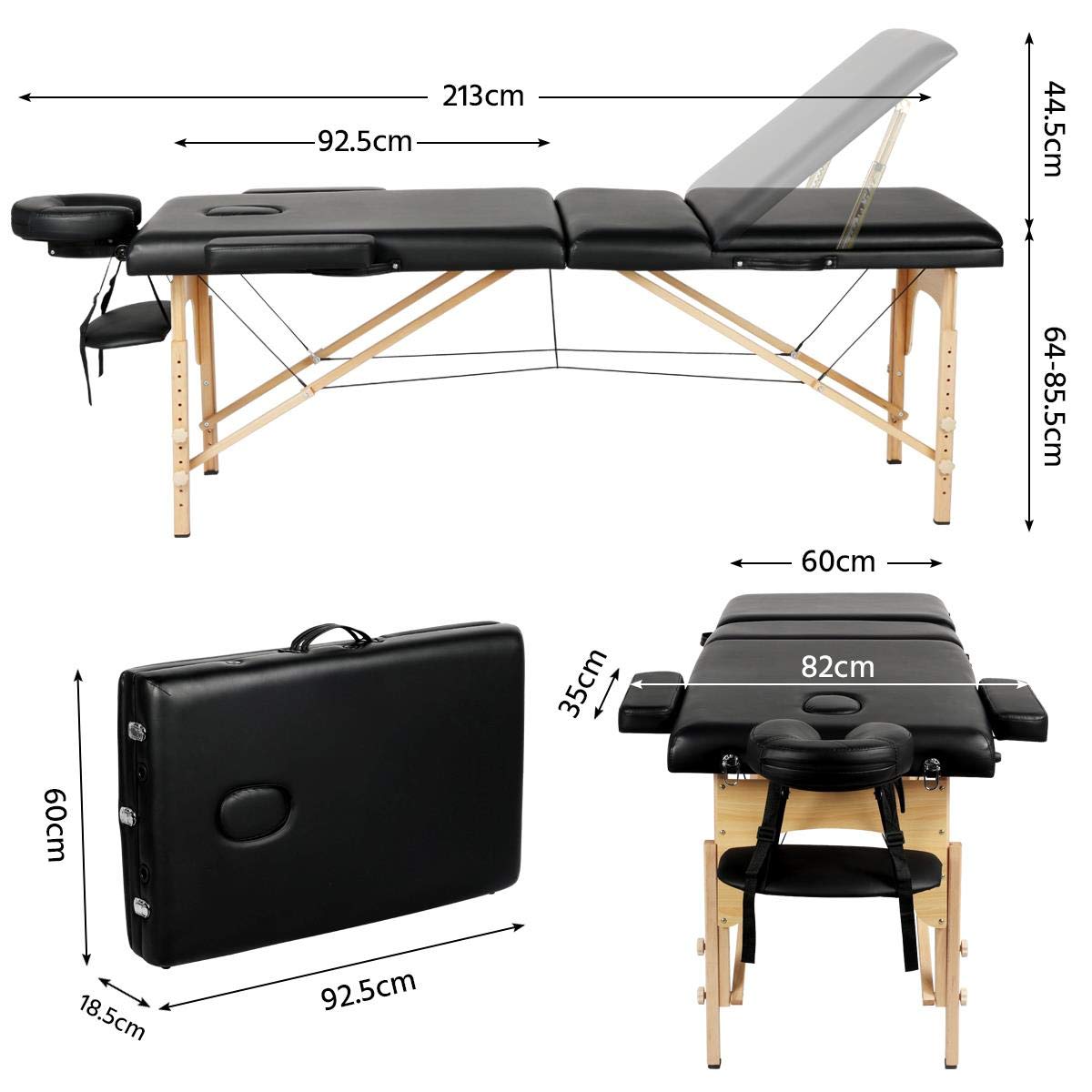 Massage Table Folding Yaheetech Portable