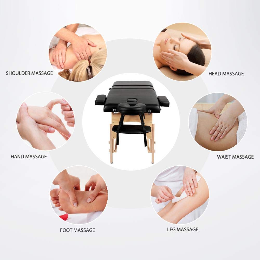 Massage Table Folding Yaheetech Portable
