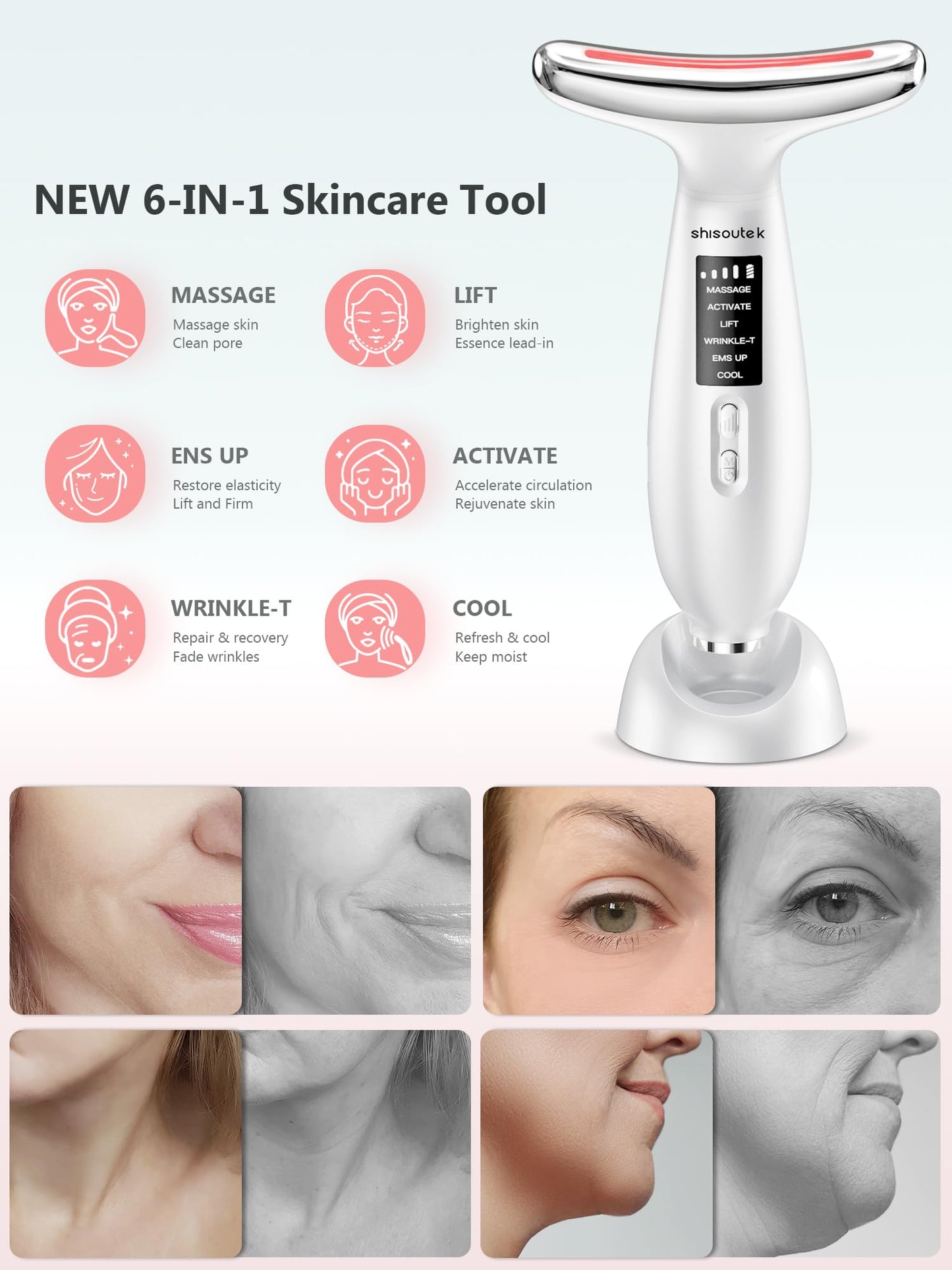 10% voucher applied at checkout, valid until 19th March, Face Lifting Device Facial Massager:
