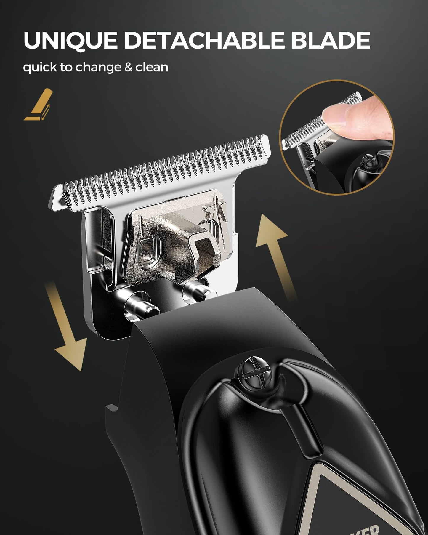 Professional Hair Clippers Men + T-Blade Trimmer Kit - Cordless Hair Cutting Kits with 13 Premium Guards, Complete Barber Kit with Large LED Display for Mens Grooming
