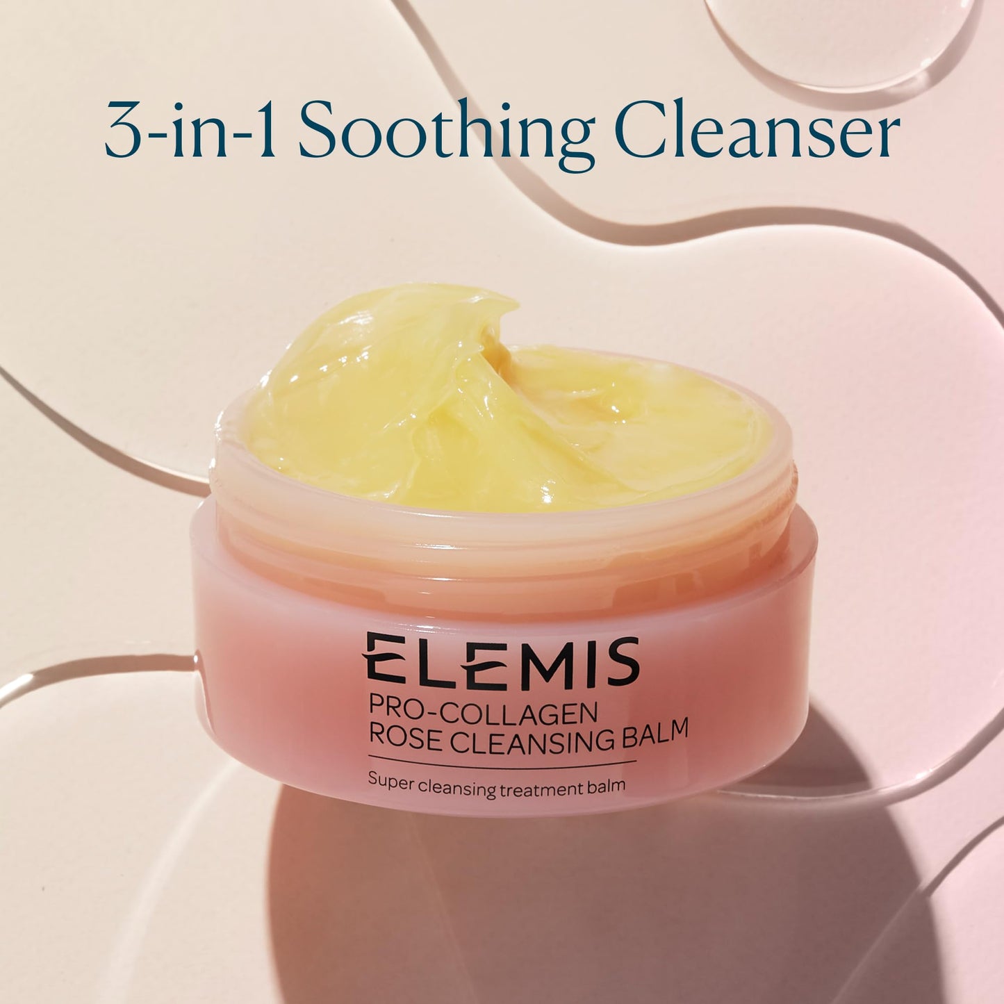 ELEMIS Pro-Collagen Cleansing Balm, 3-in-1 Deep Cleansing Milk, Mineral Oil Free Soothing Skin Cleanser, Daily Moisturising Makeup Remover, Suitable for Sensitive Skin and for Use Around the Eyes