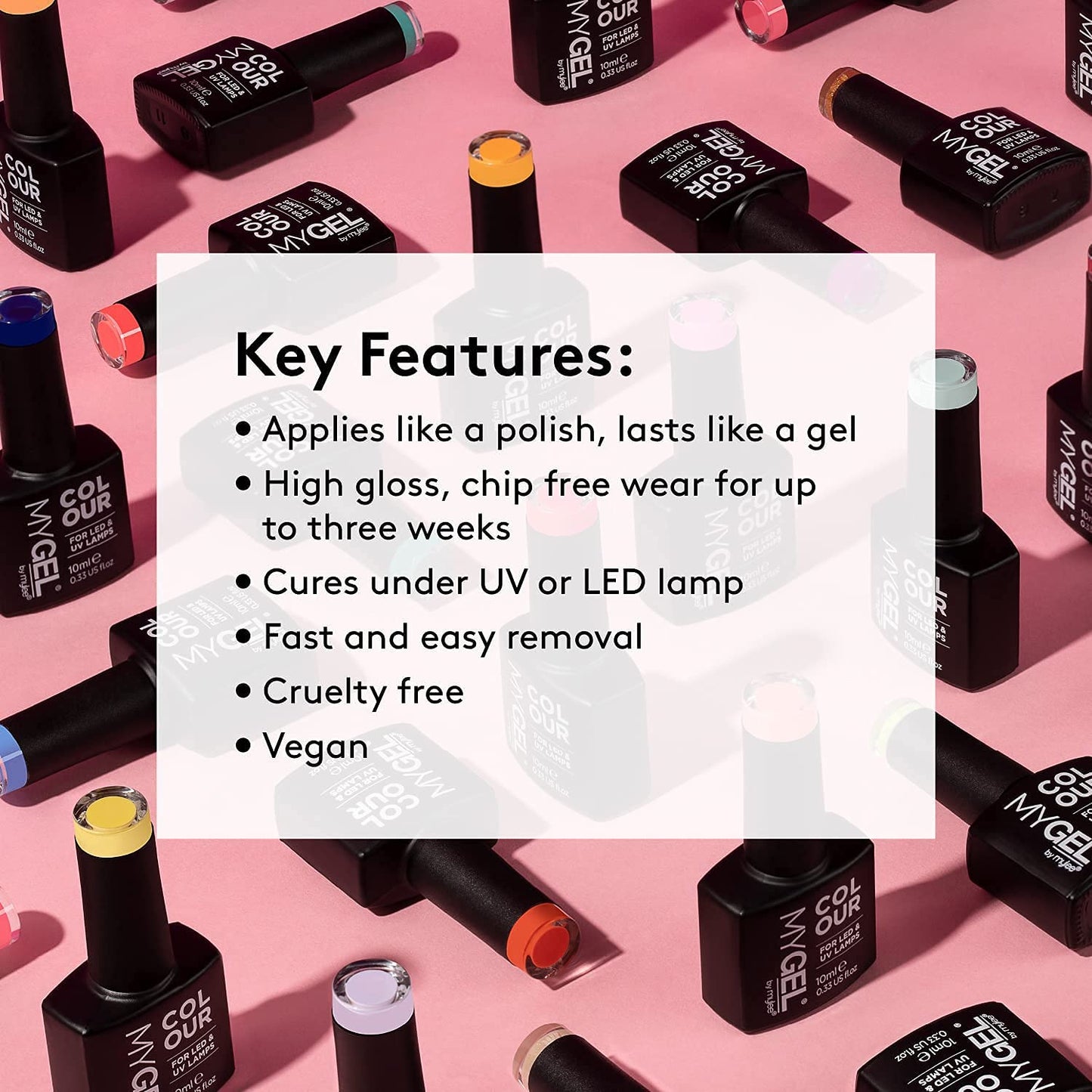 Mylee Complete Professional Gel Nail Polish LED Lamp Kit,