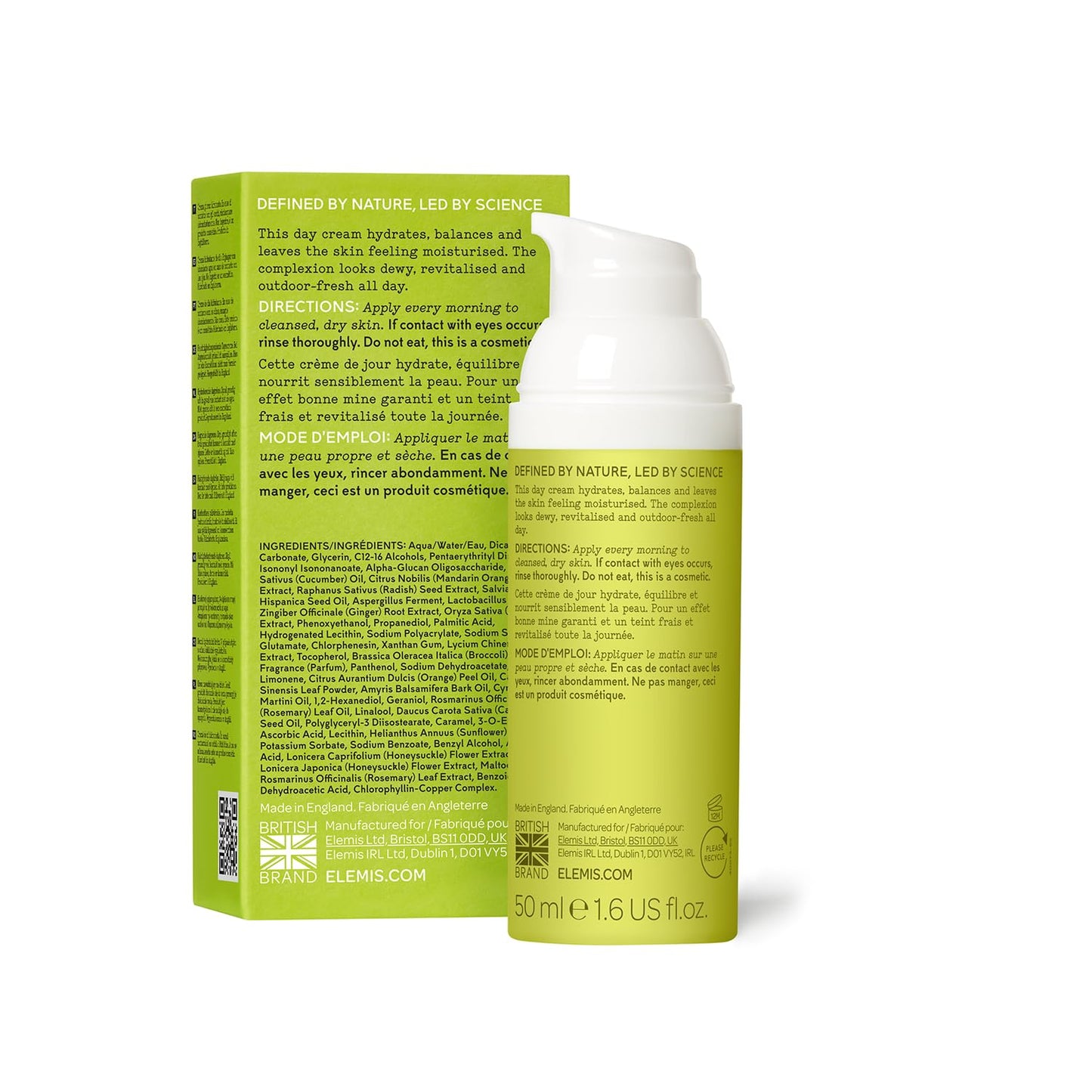 ELEMIS Superfood Day Cream Pre-Biotic Day Cream to Replenish, Moisturise and Protect, Vitamin-Rich Face Cream for a Radiant and Fresh Glow, Lightweight Daily Face Moisturiser with Anti-Oxidants, 50 ml