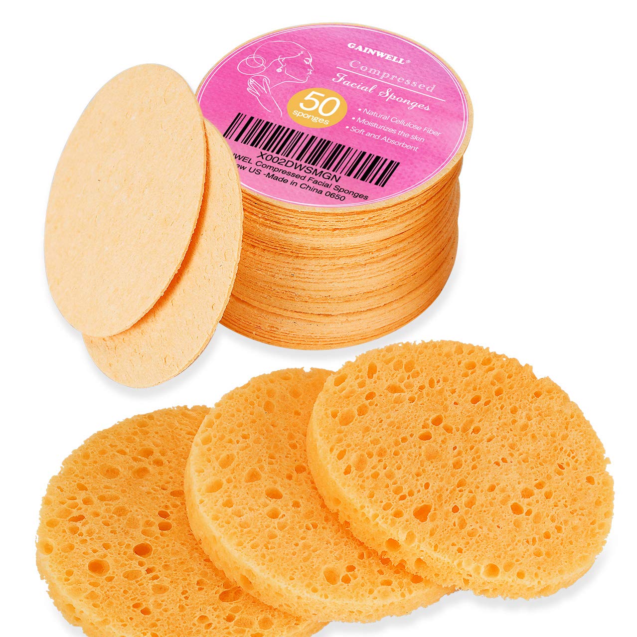 Facial Sponges - 50-Count Compressed