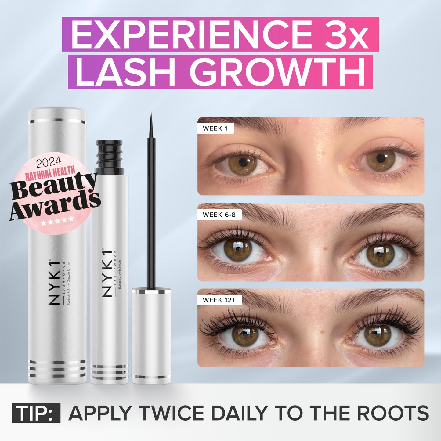 NYK1 CONCENTRATED Eyelash Growth Serum Lash Serum (XL - 8ml)
