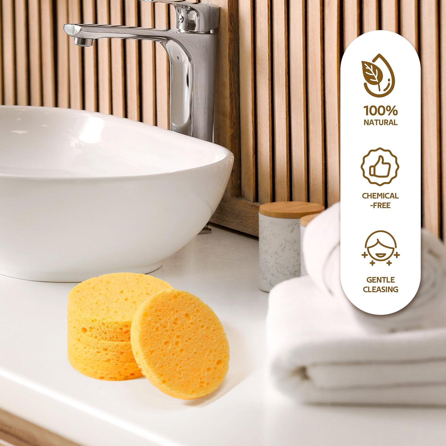 Facial Sponges - 50-Count Compressed