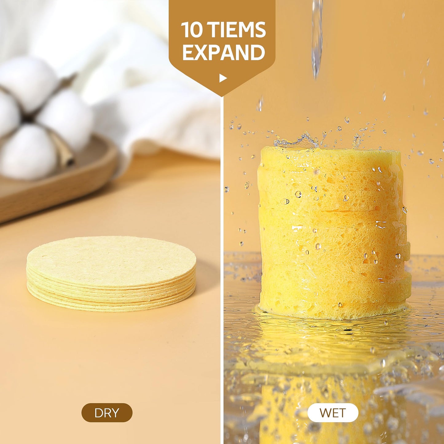 Facial Sponges - 50-Count Compressed