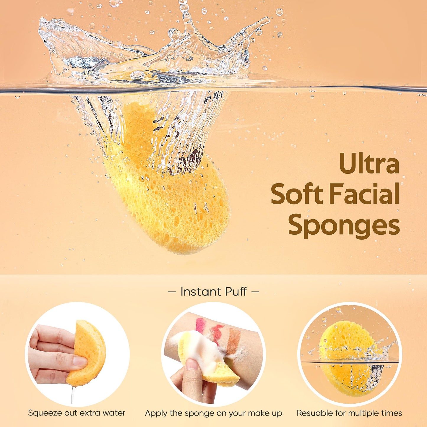Facial Sponges - 50-Count Compressed