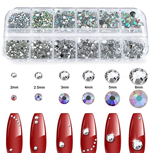 Rhinestones 1500PCS in 6 Sizes
