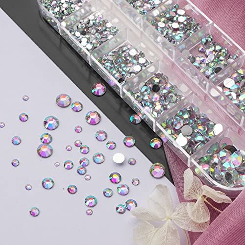 Nail Art, Canvalite 1820Pcs Rhinestones Nail Gems for Nail Art, 12 Styles