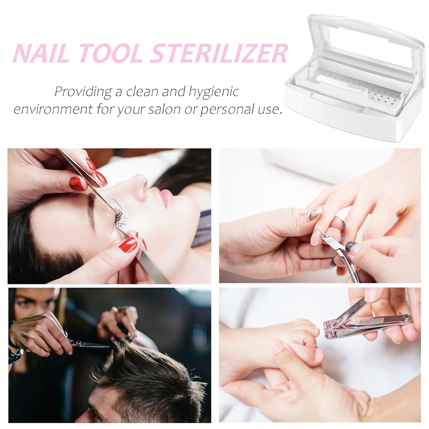Nail Tool Sterilizer Box, White