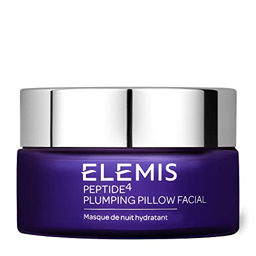 ELEMIS Peptide4 Plumping Pillow Facial, Cooling Gel Face Mask to Plump, Replenish and Rehydrate, Overnight Mask to Fight Tired, Dull Skin, Night Serum for a Radiant, Refreshed Complexion, 50ml