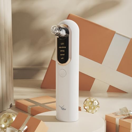 20% voucher applied at checkout, valid until 20th March,  Blackhead Remover Vacuum 4 Suction Power Mode Blackhead Remover Tool Rechargeable Black Head Remover for Face with 4 Suction Heads Pore Vacuum Cleaner Acne Pimple Whitehead Extractor