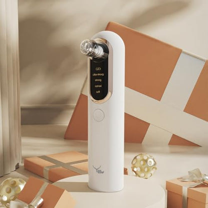 20% voucher applied at checkout, valid until 20th March,  Blackhead Remover Vacuum 4 Suction Power Mode Blackhead Remover Tool Rechargeable Black Head Remover for Face with 4 Suction Heads Pore Vacuum Cleaner Acne Pimple Whitehead Extractor