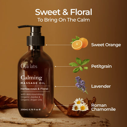 Massage Oil for Sore Muscles - Gya Labs Calming