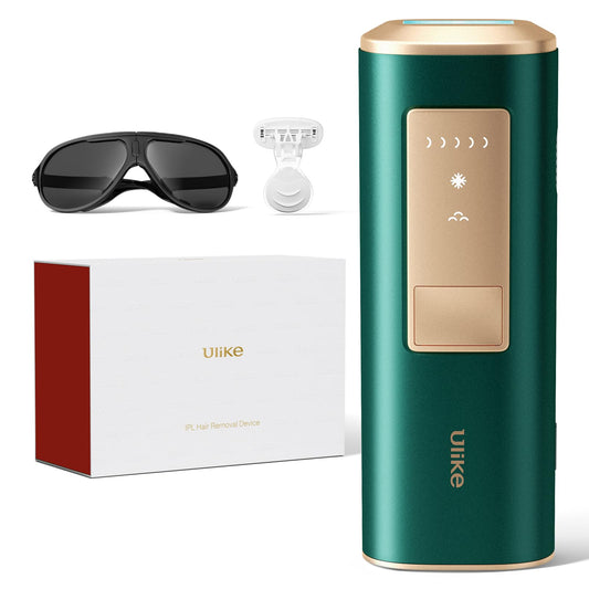 IPL Hair Removal, Ulike Air 2 Patented Sapphire Ice Cooling Technology Hair Removal Device for Truely Painless Hair Removal, from Face to Toes IPL Hair Remover for Women, Dark Green