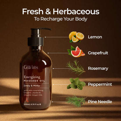 Massage Oil for Sore Muscles - Gya Labs Energizing
