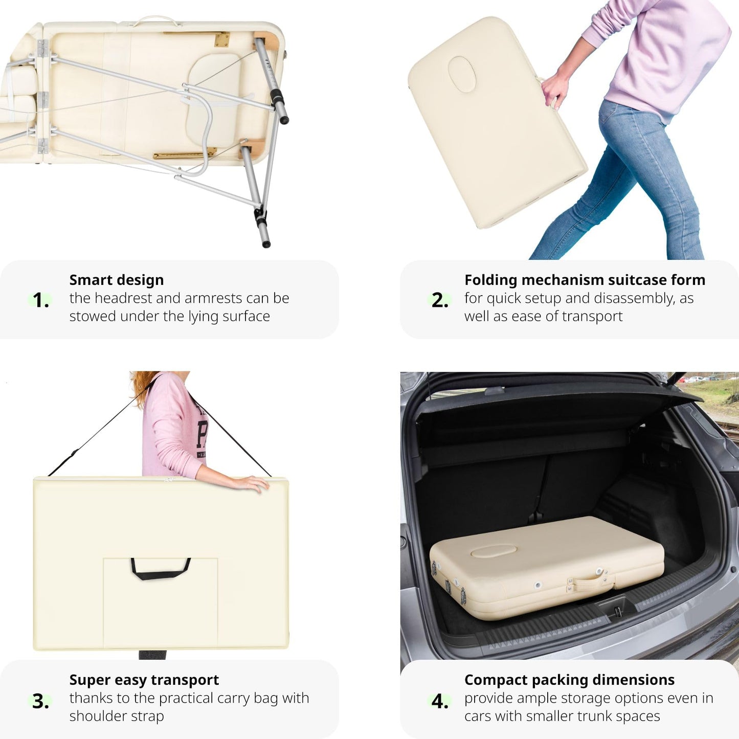 Massage Table, - TecTake Lightweight Portable