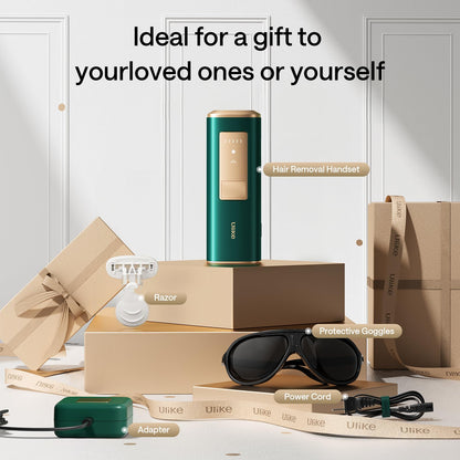 IPL Hair Removal, Ulike Air 2 Patented Sapphire Ice Cooling Technology Hair Removal Device for Truely Painless Hair Removal, from Face to Toes IPL Hair Remover for Women, Dark Green