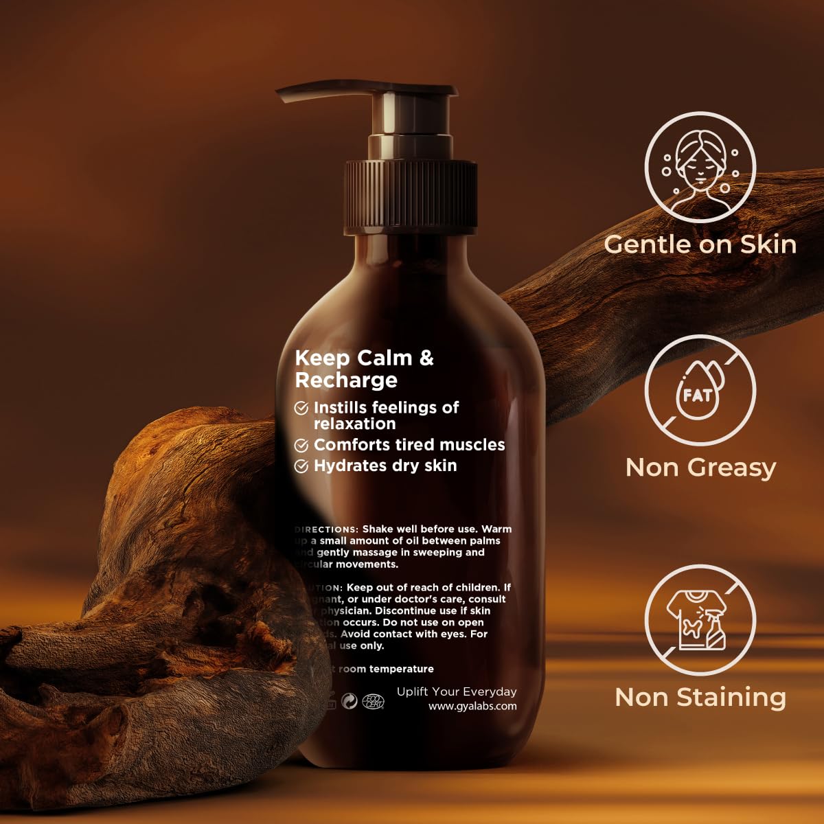 Massage Oil for Sore Muscles - Gya Labs Calming
