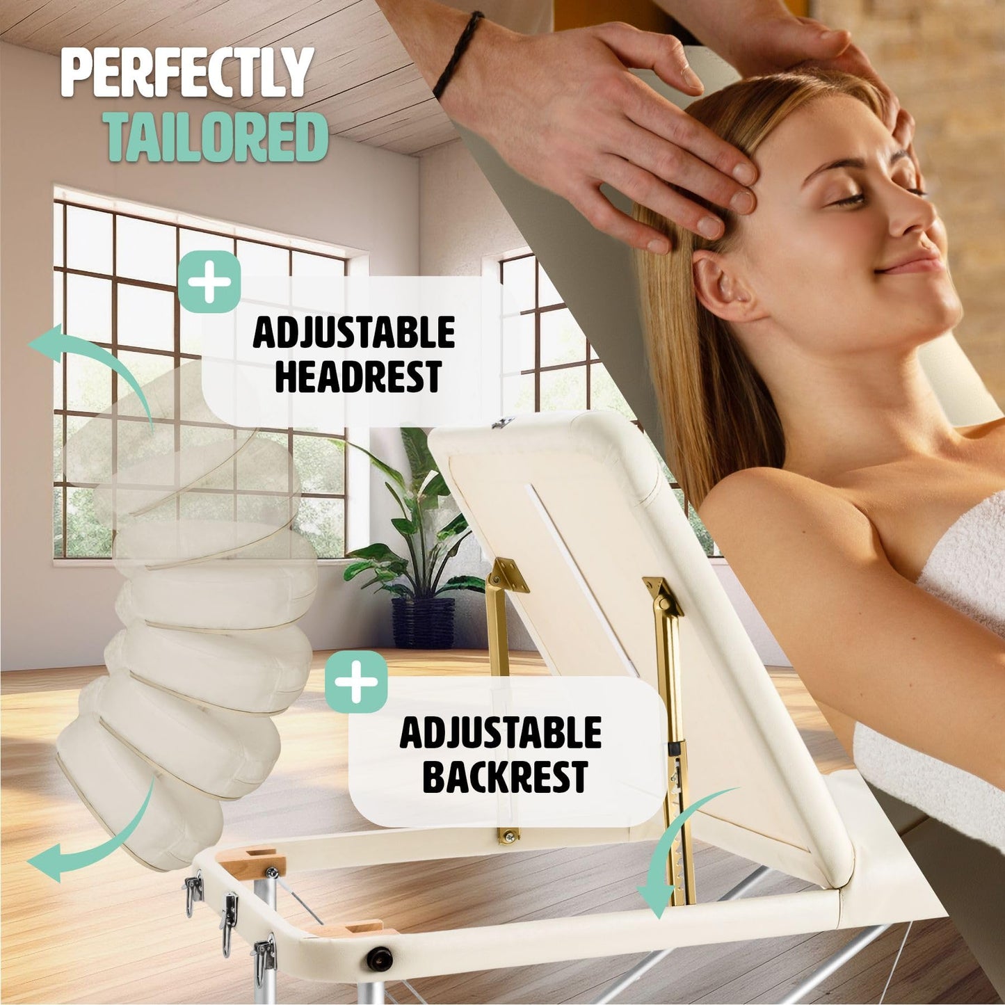 Massage Table, - TecTake Lightweight Portable