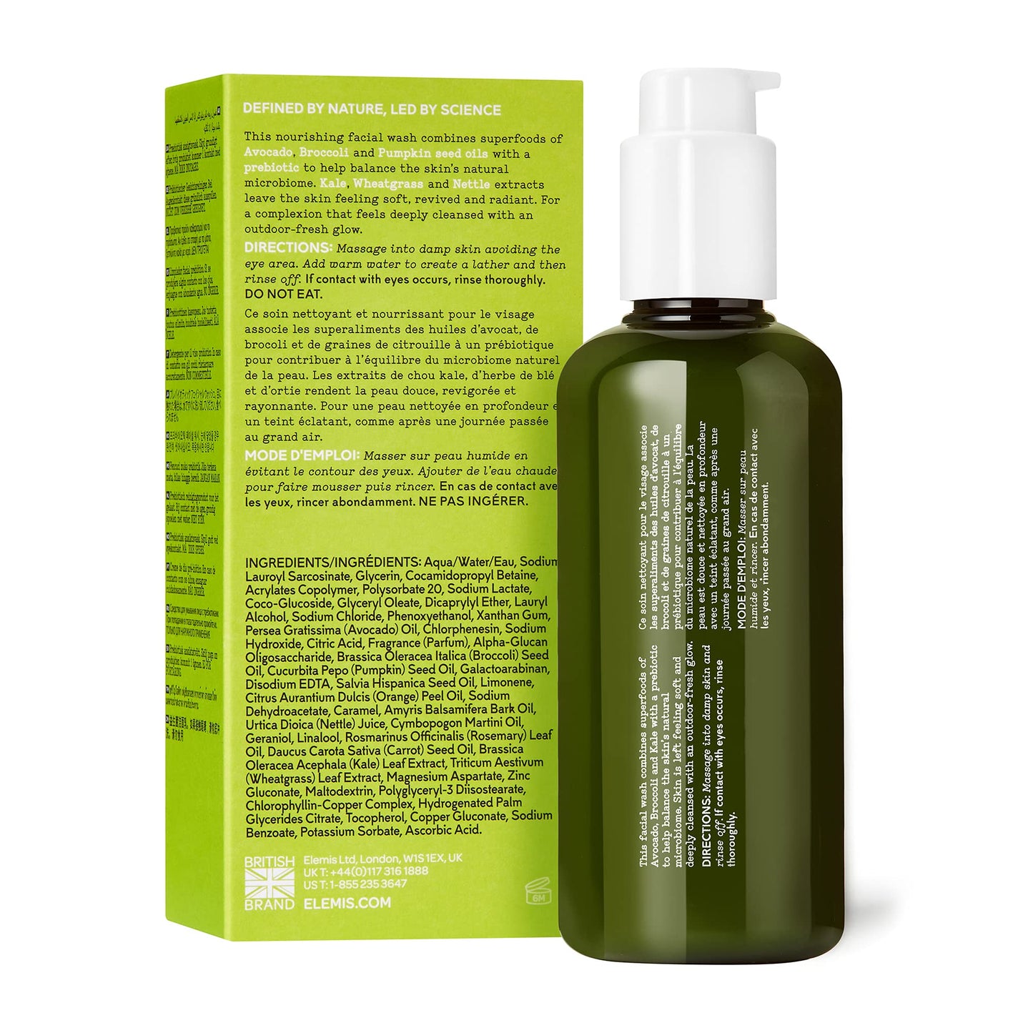 ELEMIS Superfood Facial Cleanse, Lightweight Daily Nutrient-Rich Deep Gel to Foam Cleanser (Packaging may vary)