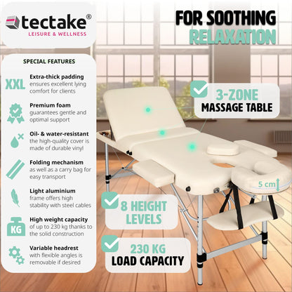 Massage Table, - TecTake Lightweight Portable