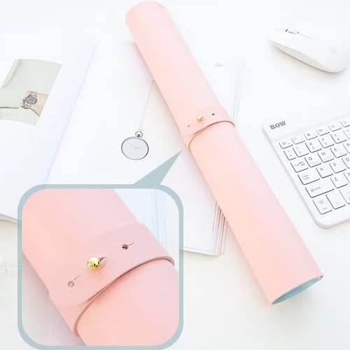 Nail Arm Rest Mat Double Sided Nail Art Table Pad Soft Leather Nail Mat Nail Desk Pad Nail Technician Accessories for Nail Salon (Pink)