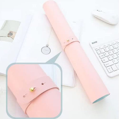 Nail Arm Rest Mat Double Sided Nail Art Table Pad Soft Leather Nail Mat Nail Desk Pad Nail Technician Accessories for Nail Salon (Pink)