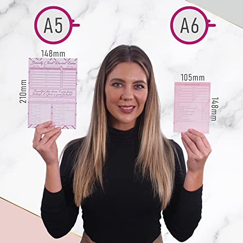 Nail Client Cards Manicure Pedicure - Salon and Therapist Customer Consultation Record - Treatment Services Essentials - Pack of 50