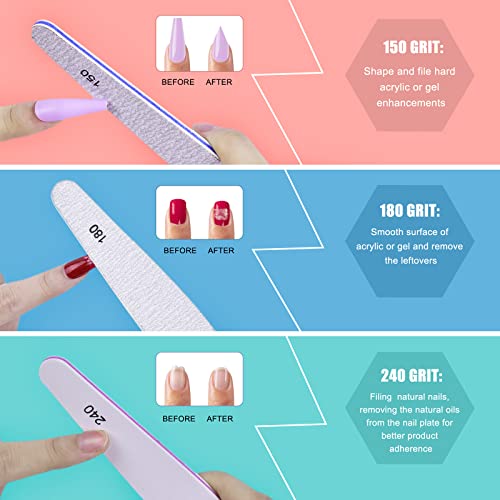 Nail Buffer Block Emery Boards, 6Pcs
