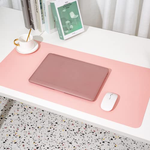 Nail Arm Rest Mat Double Sided Nail Art Table Pad Soft Leather Nail Mat Nail Desk Pad Nail Technician Accessories for Nail Salon (Pink)