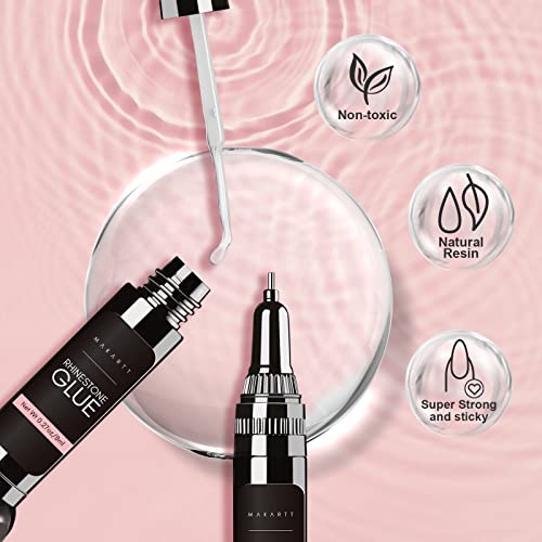 Nail Art, Makartt Nail Rhinestone Glue Gel Kit, 2 x 8ml