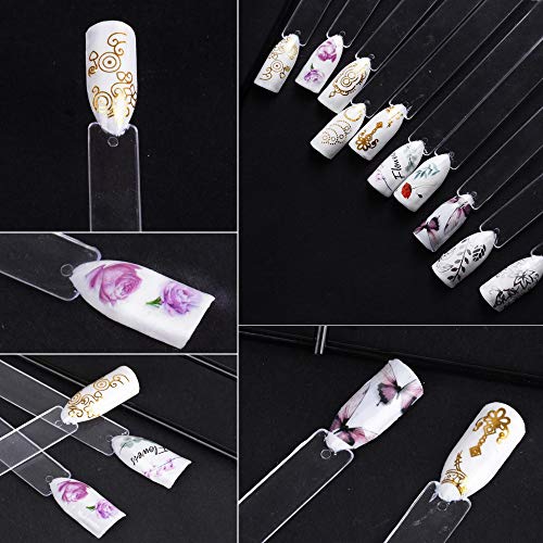 54 Sheets Water Transfers Nail Art Stickers Decals Self Adhesive