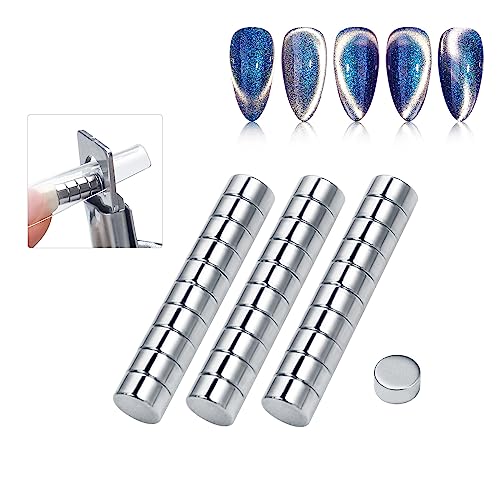 Magnets small For Nails - 30Pc/Box Round -  Nail Tips Sizing Cutter Tool Magnetic