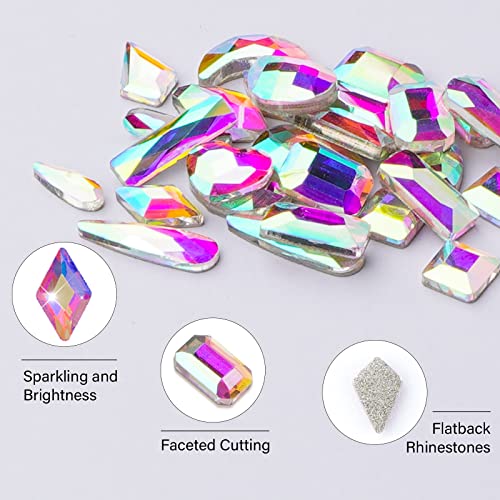 Nail Art, Canvalite 1820Pcs Rhinestones Nail Gems for Nail Art, 12 Styles