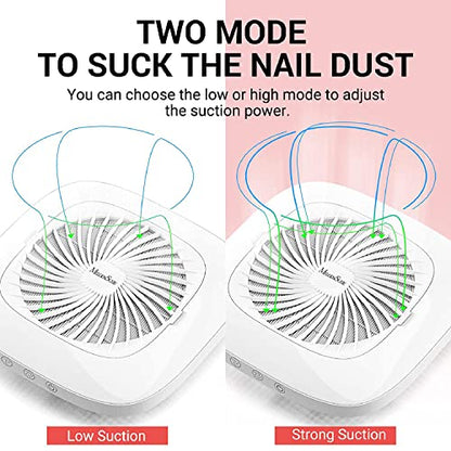 Nail Dust Collector, MELODYSUSIE (White)