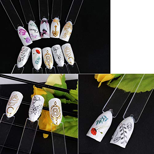 54 Sheets Water Transfers Nail Art Stickers Decals Self Adhesive