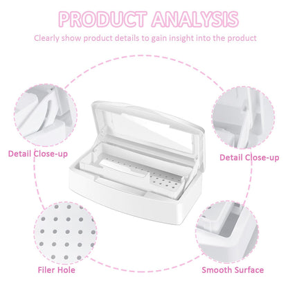Nail Tool Sterilizer Box, White