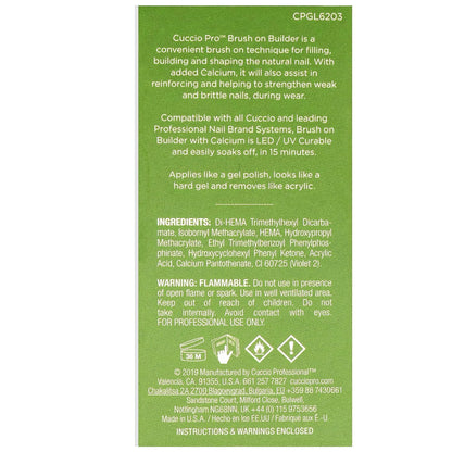 Cuccio Brush on Colour Builder Gel with Calcium LED/UV 13ml Clear